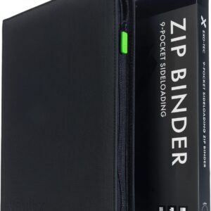 Vault X 9 Pocket Zip Binder, 360 Cards, Exo-Tec Material, 20 Side-Loading Pages (Black)