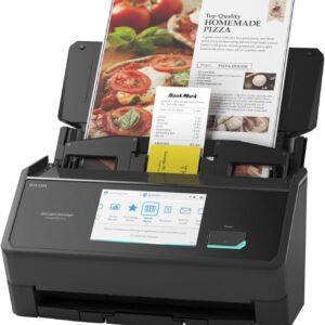 ScanSnap iX2500 Wireless or USB High-Speed Cloud Enabled Document, Photo & Receipt Scanner with Large 5" Touchscreen and 100 Page Auto Document Feeder for Mac or PC, Black