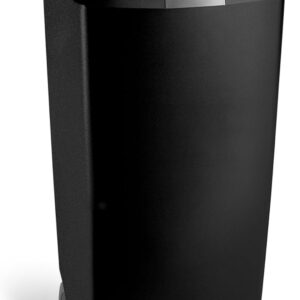 simplehuman 40 Liter / 10.6 Gallon Slim Kitchen Step Trash Can With Secure Slide Lock, Black Plastic