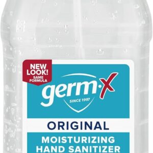 Germ-X Original Hand Sanitizer, 67.4 Fl Oz (Pack of 1), Less Drying Moisturizing Gel with Vitamin E, No Rinse Formula, Bulk Size Pump Bottle for Long Term Use